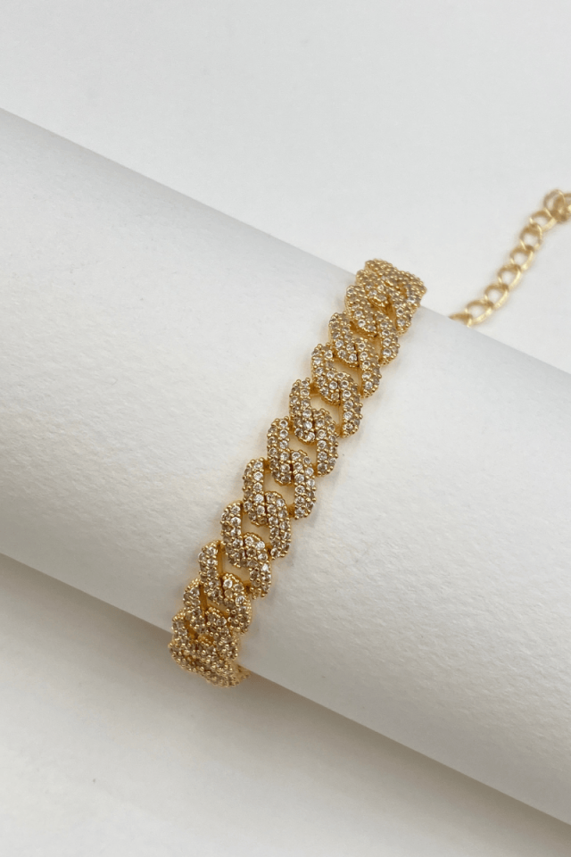 Gold Full Zirkon Taşlı Gurmet Bileklik