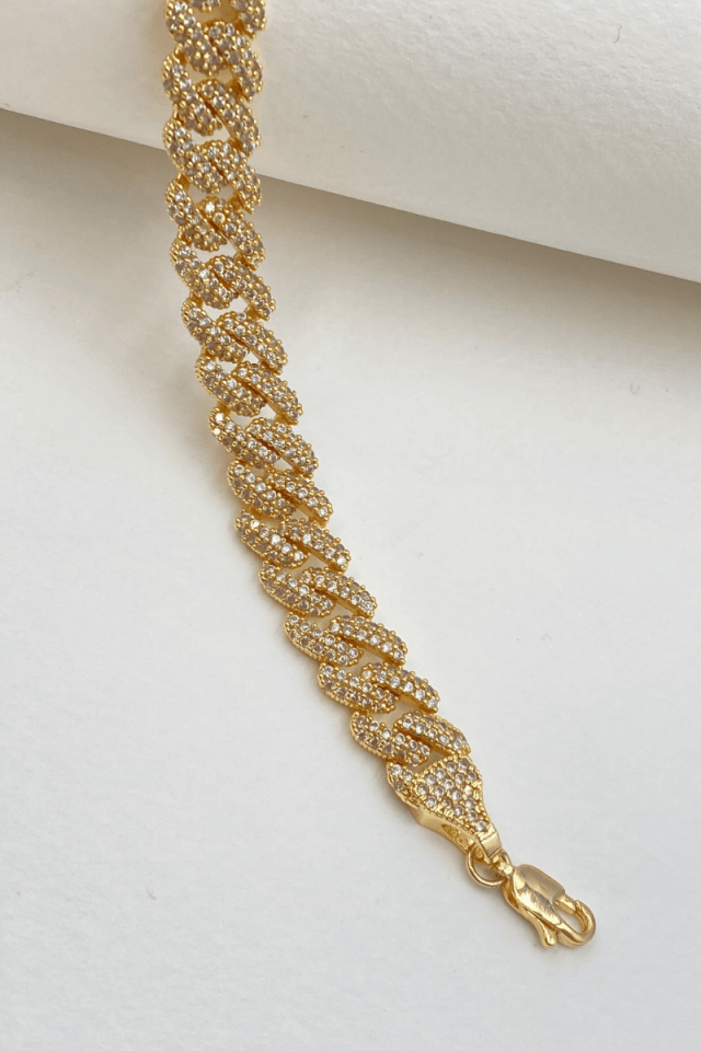 Gold Full Zirkon Taşlı Gurmet Bileklik