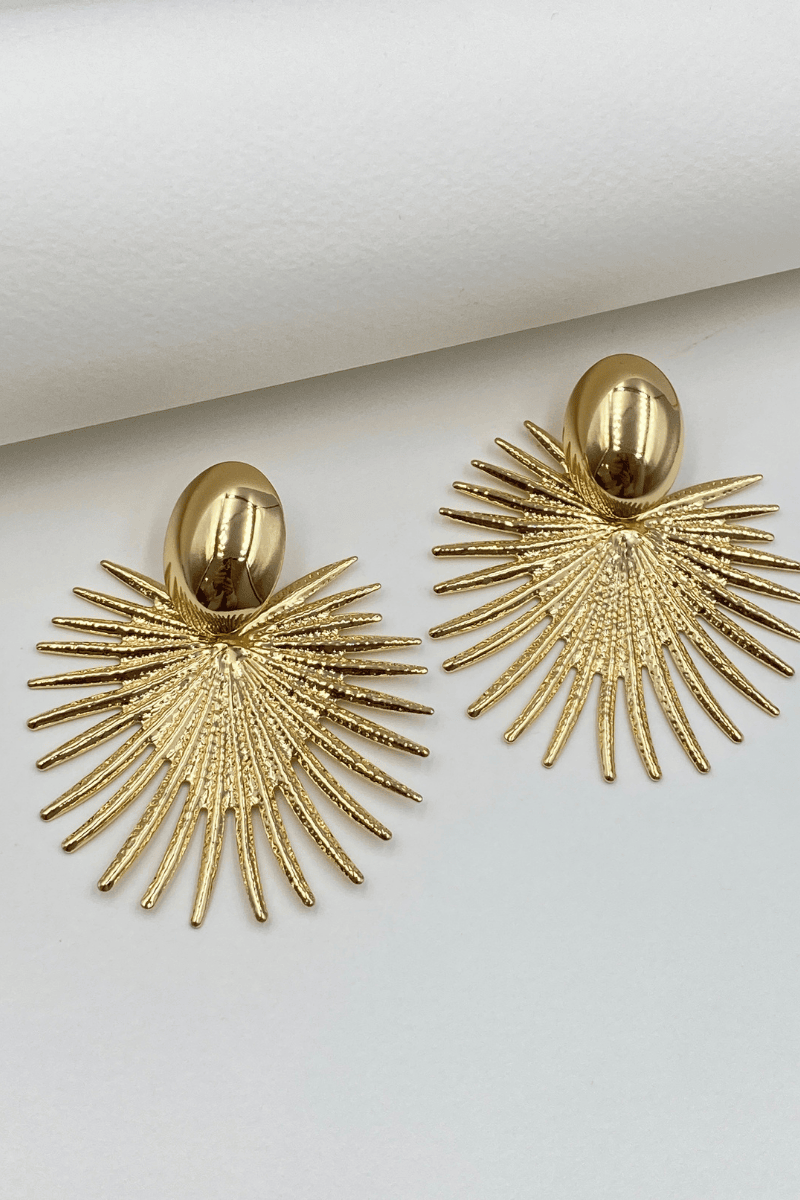 Gold Saçaklı Vintage Küpe