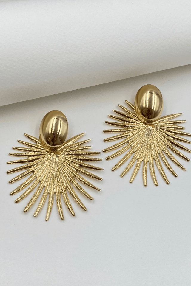 Gold Saçaklı Vintage Küpe