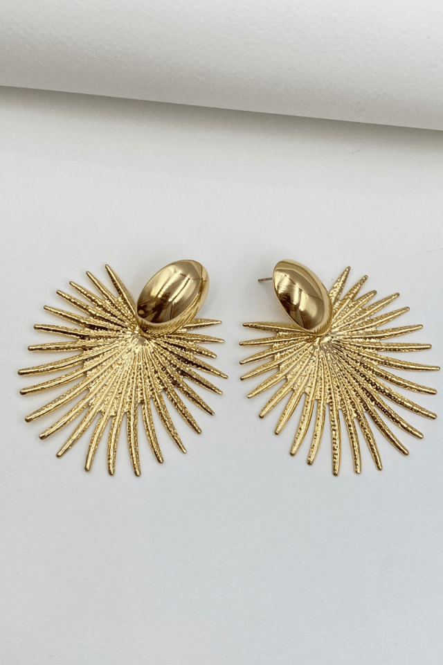 Gold Saçaklı Vintage Küpe