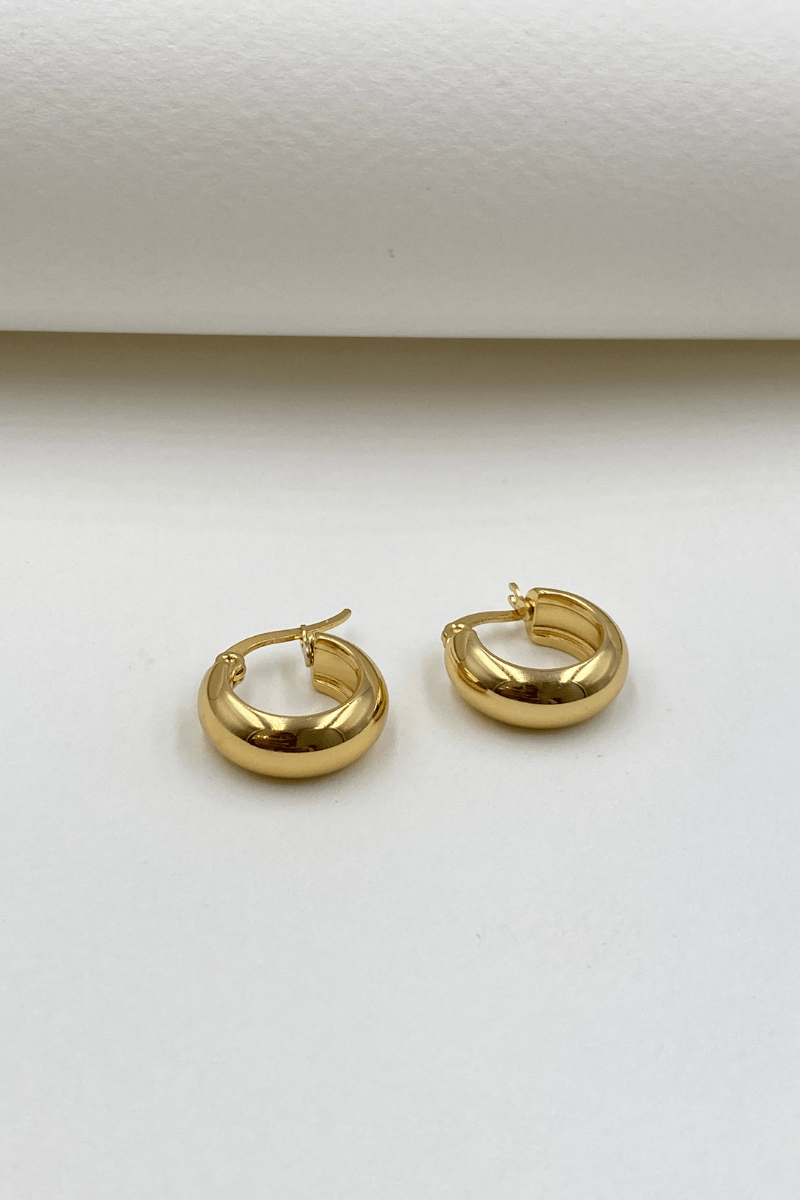 Çelik Gold Mini Boy Bombeli Küpe