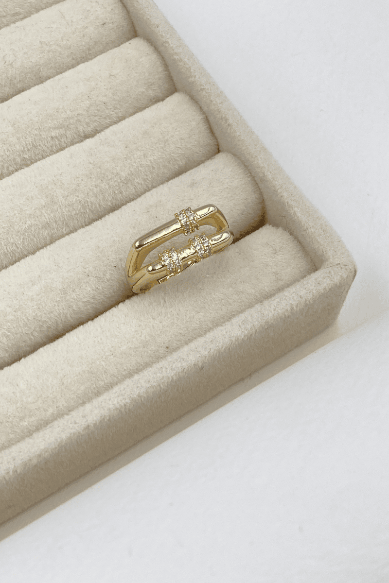 Gold Zirkon Taşlı Yüzük
