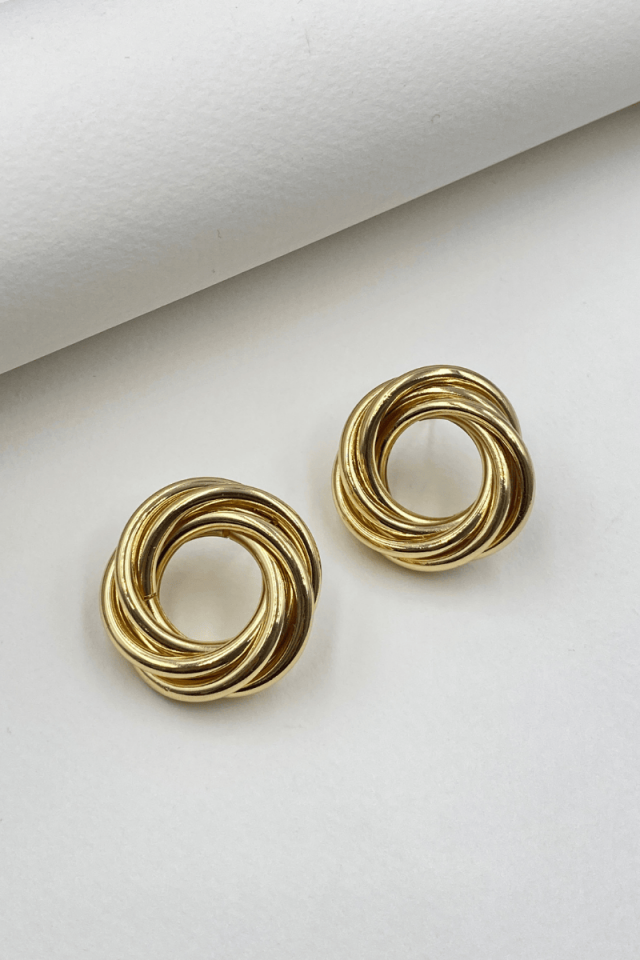 Gold Sarmal Küpe