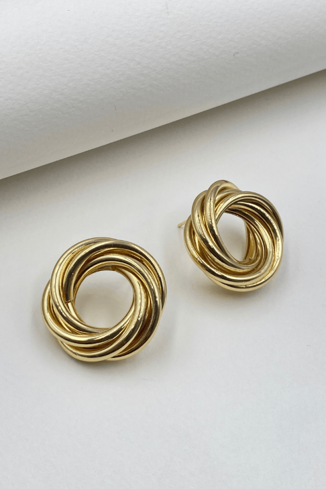 Gold Sarmal Küpe