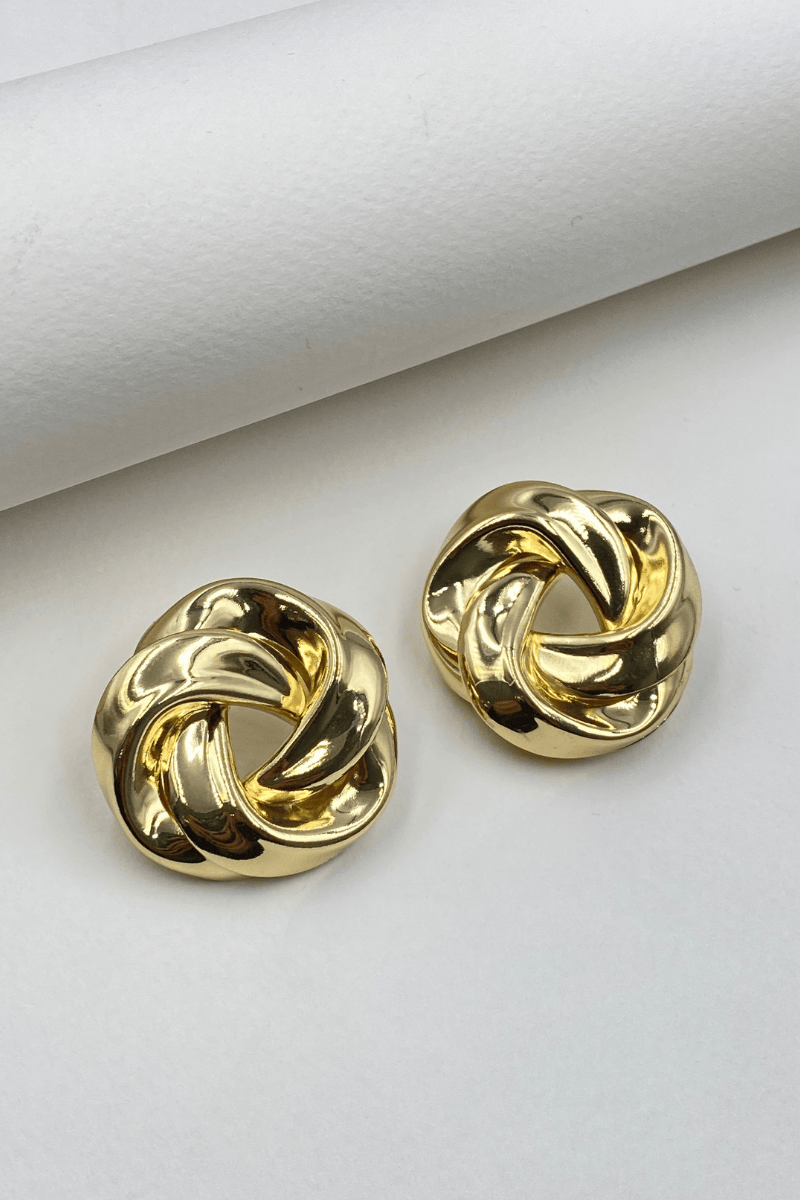 Gold Düğüm Küpe