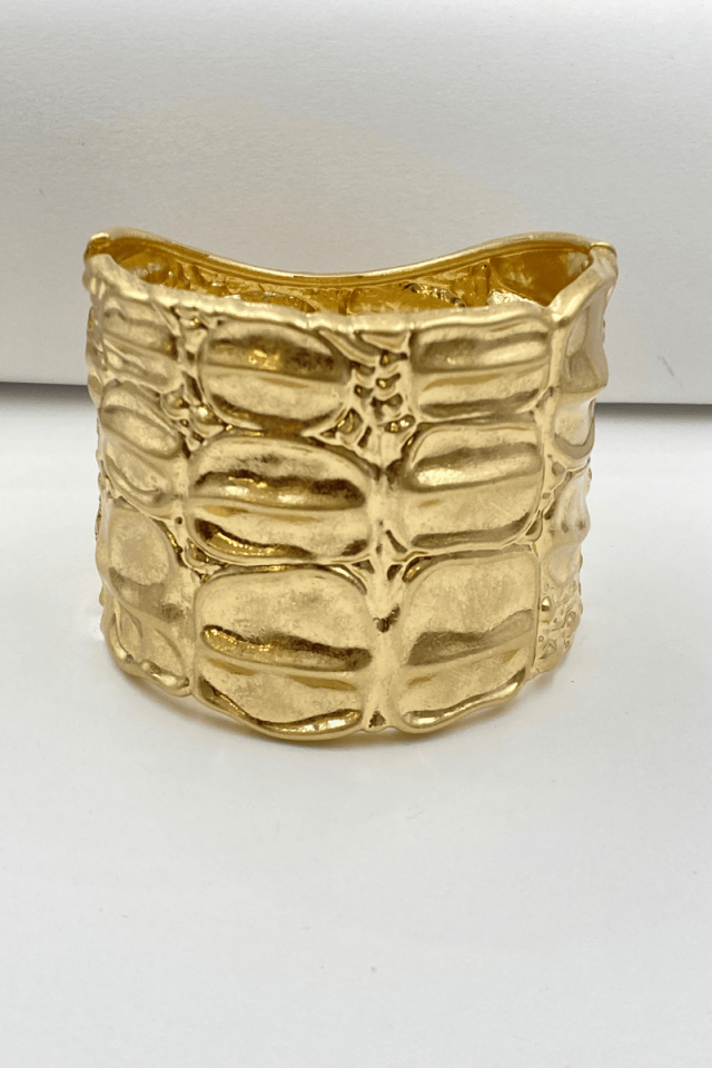 Gold Mat Renk Dövme Plaka Kelepçe Bileklik